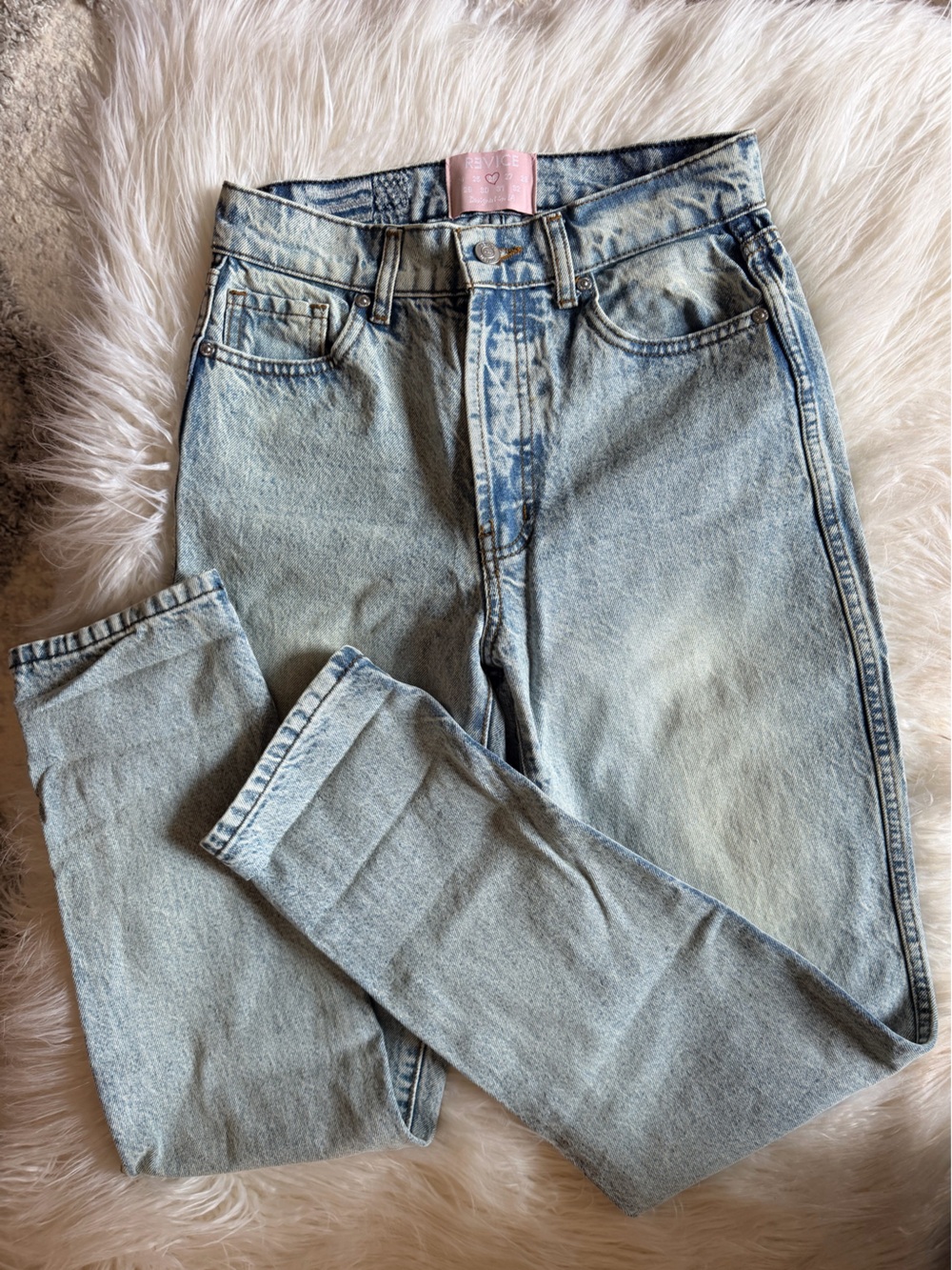 REVICE Light Blue Straight Jeans